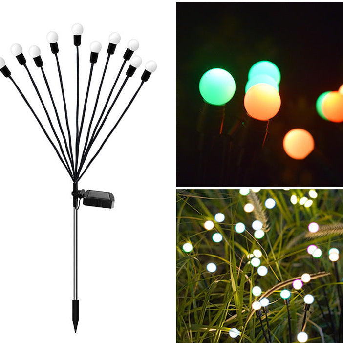 LED solar air-powered Firefly floor lamp outdoor waterproof colored lamp courtyard garden decorative lawn lamp