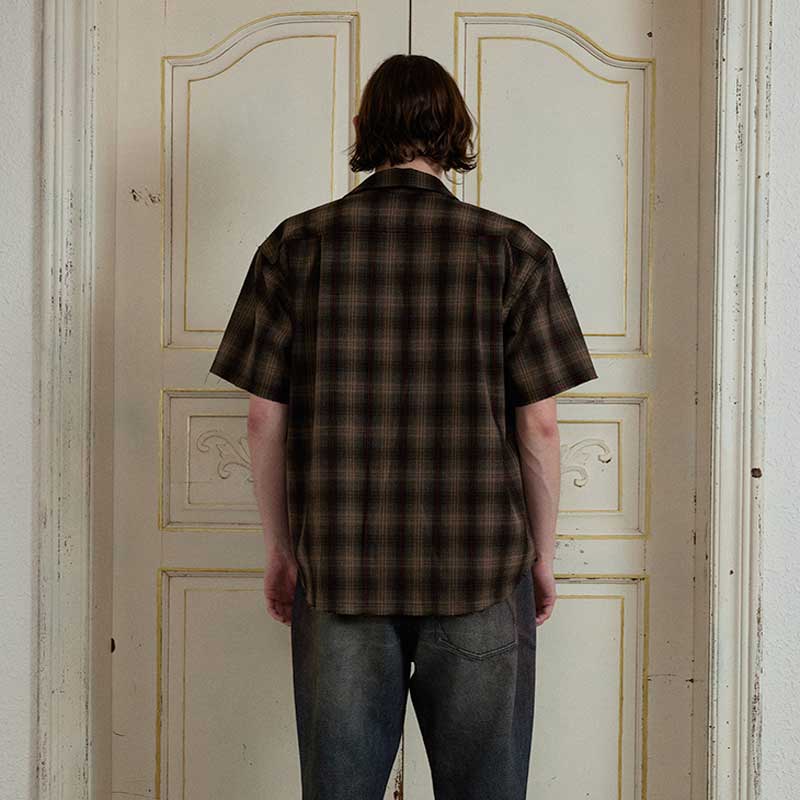 Vintage plaid shirt-D426