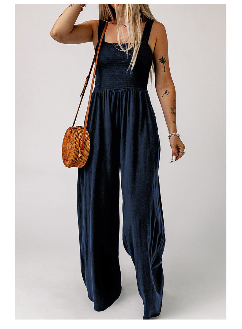One-piece vest pants-D324