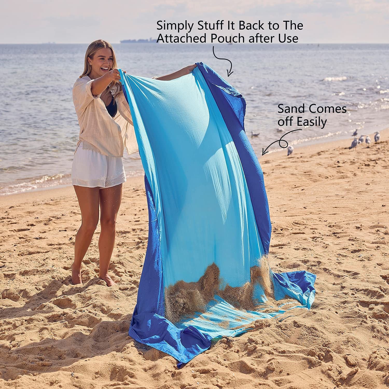 Lightweight quick-drying beach mat-D250