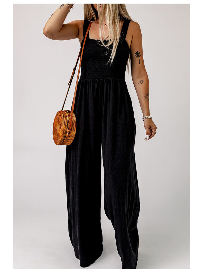 One-piece vest pants-D324