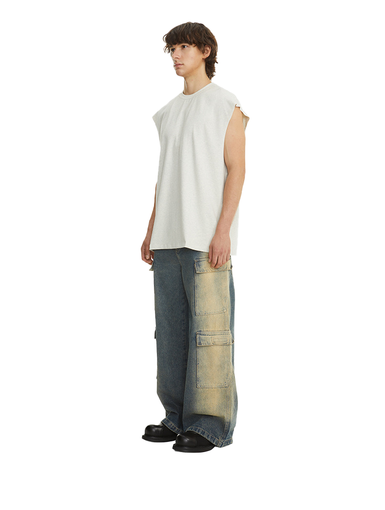 Solid color base tank top-C10
