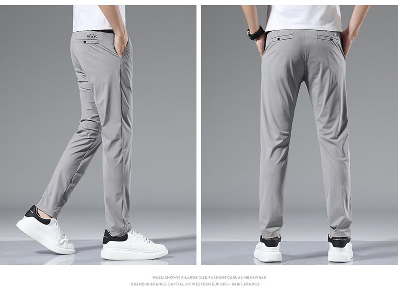 Ice Silk Straight Pants-D210