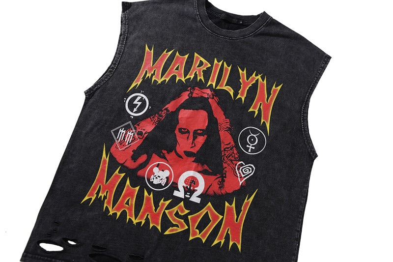 Vintage Reggae Distressed Vest-D454