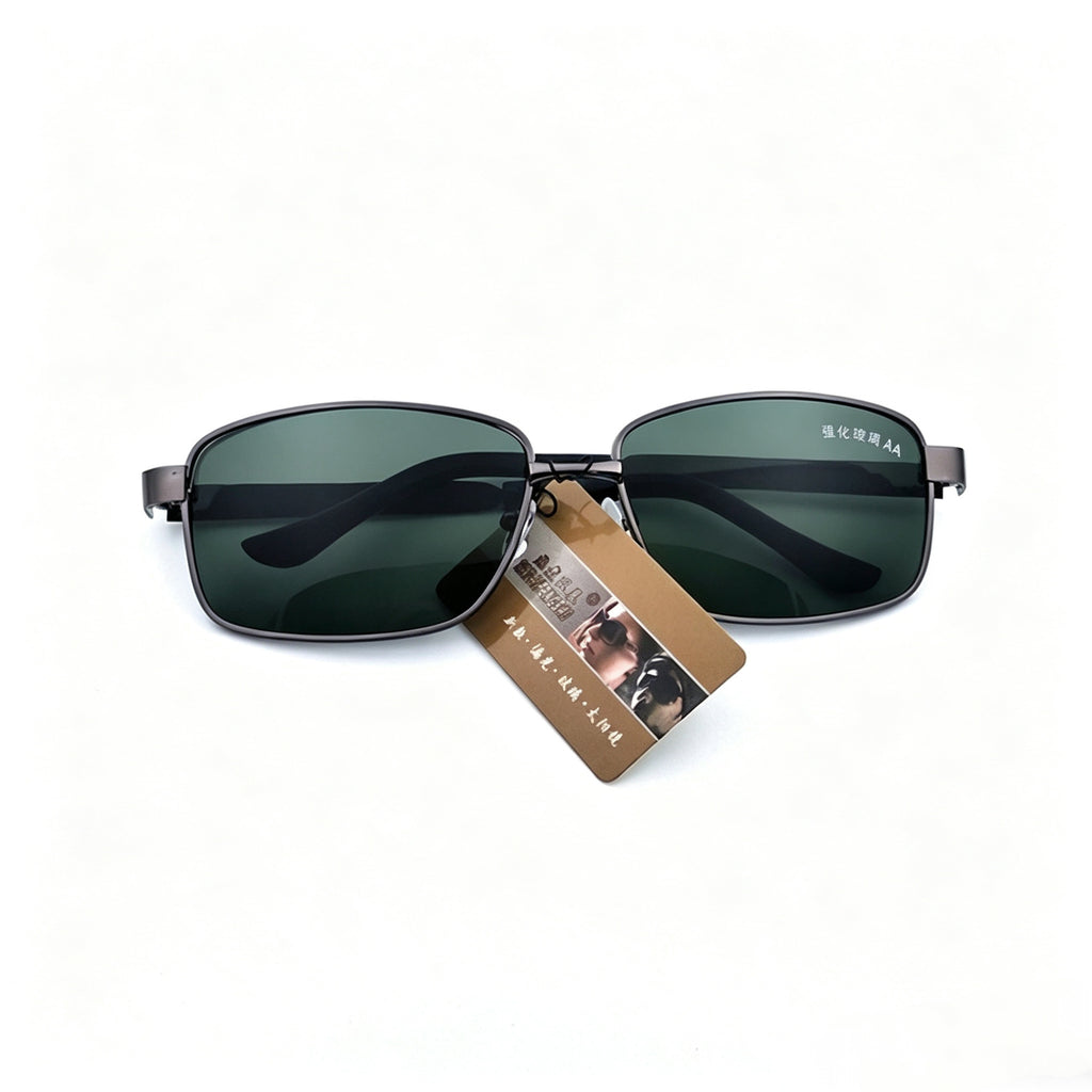 Reinforced glass single beam square sunglasses wholesale driver driving sunglasses anti-Sun cycling men's sunglasses