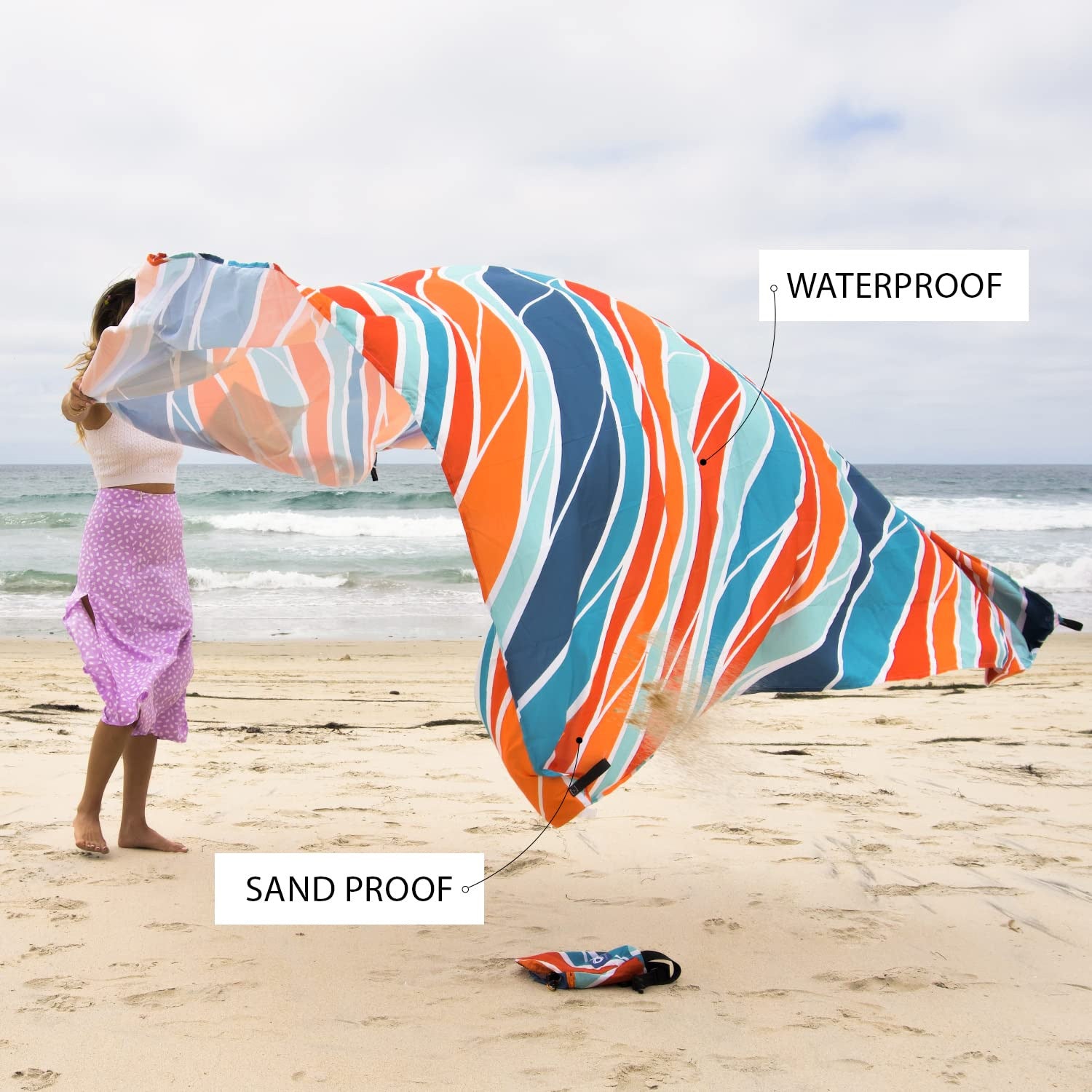 Extra large portable beach mat-D248