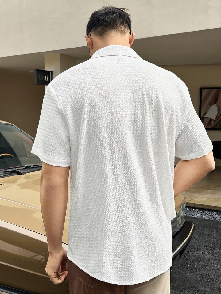 Solid color casual shirt-D599
