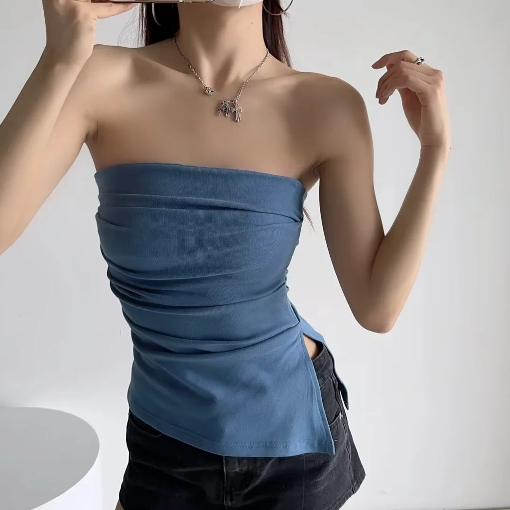 Sexy one-shoulder top-D747