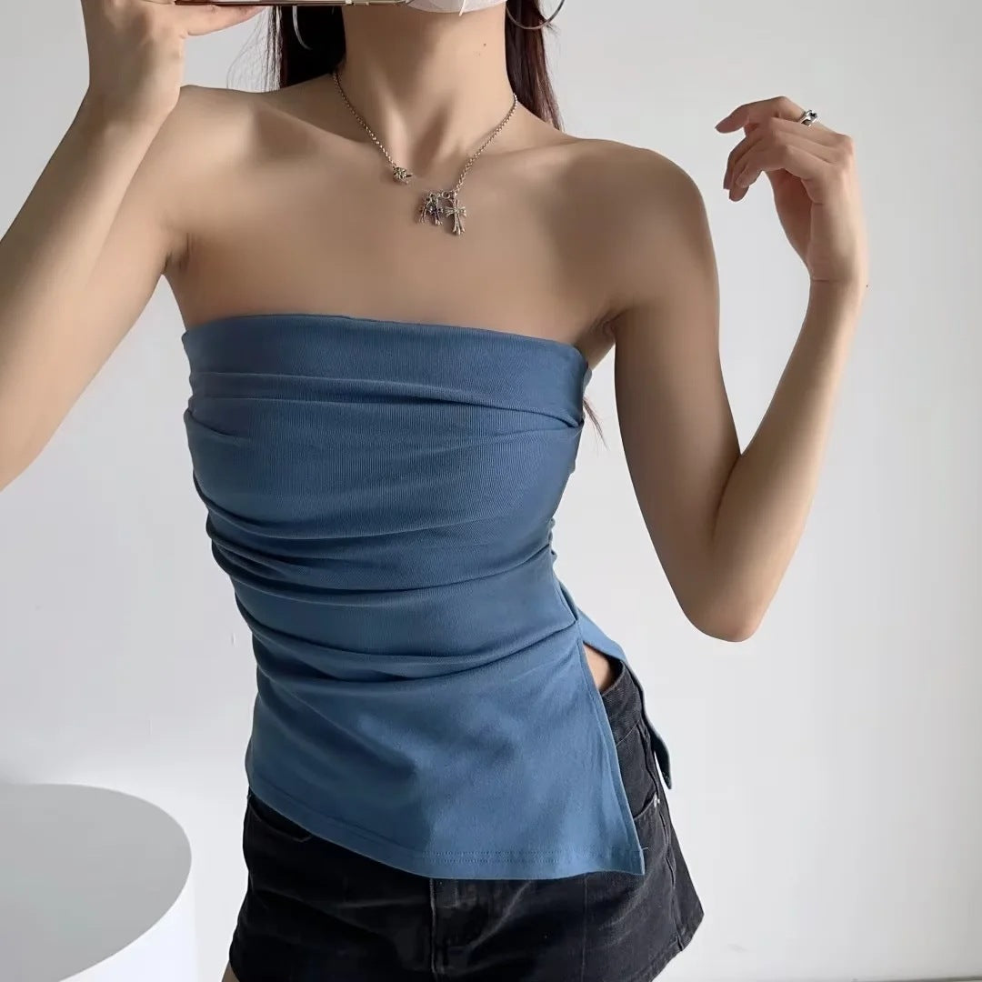 Sexy one-shoulder top-D747