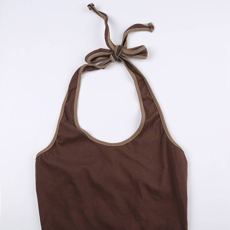Sexy V-neck halter-D465