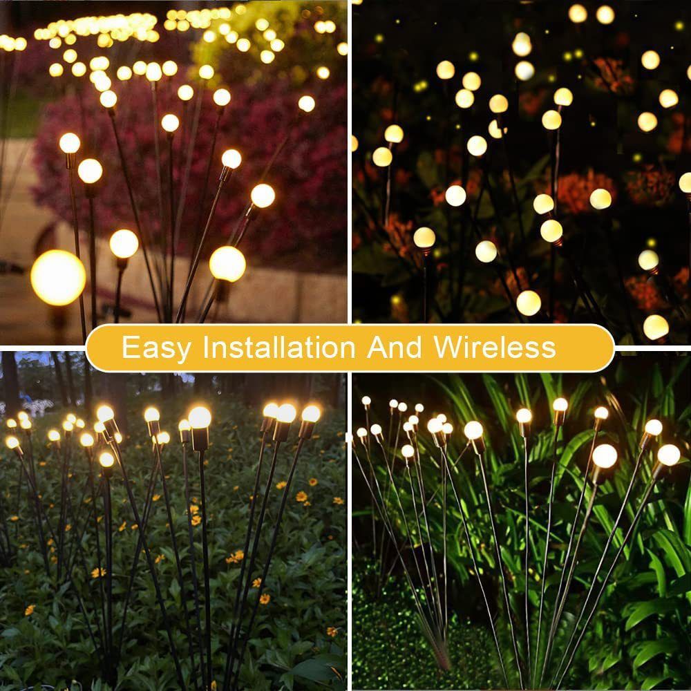 LED solar air-powered Firefly floor lamp outdoor waterproof colored lamp courtyard garden decorative lawn lamp