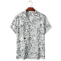Printed short-sleeved shirt-D587