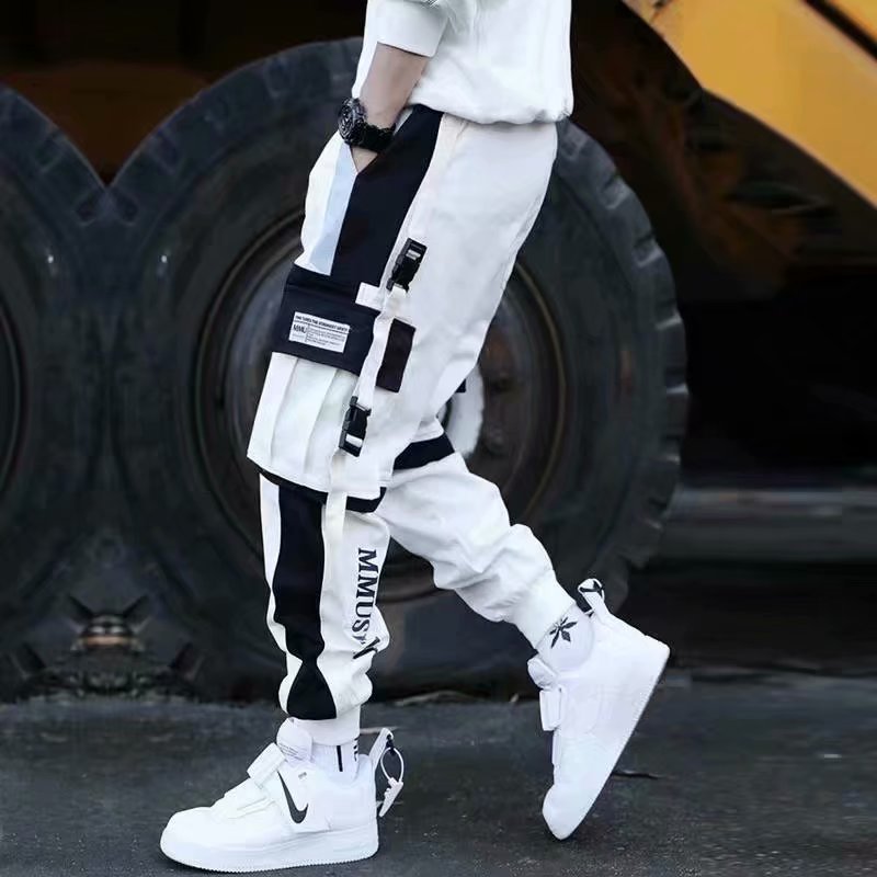 Spliced cuffed overalls-D326