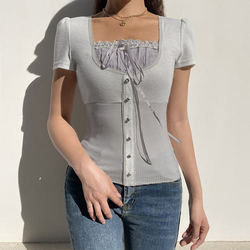 Bow square top-D389