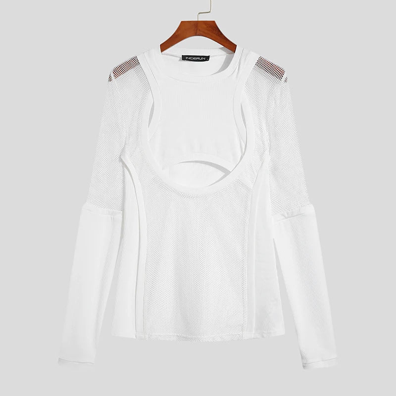 Mesh breathable long sleeves-D163