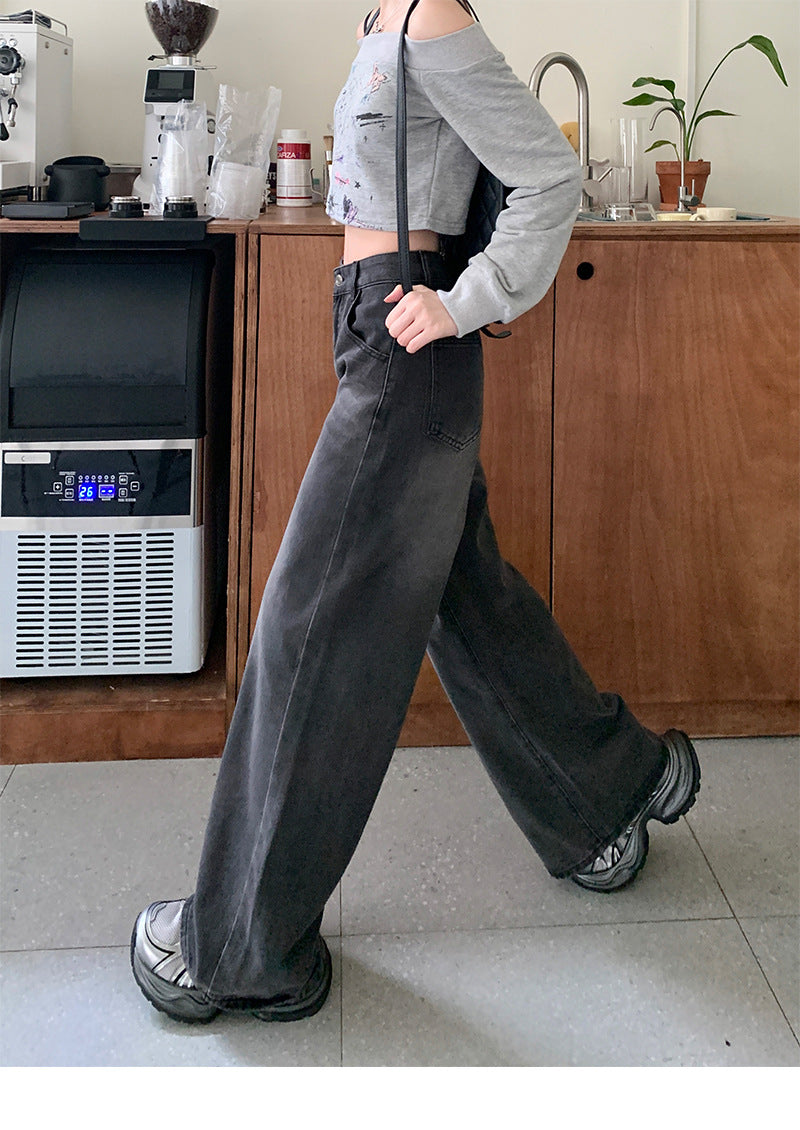 Basic baggy jeans-D812