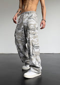 Camouflage cargo pants-D556