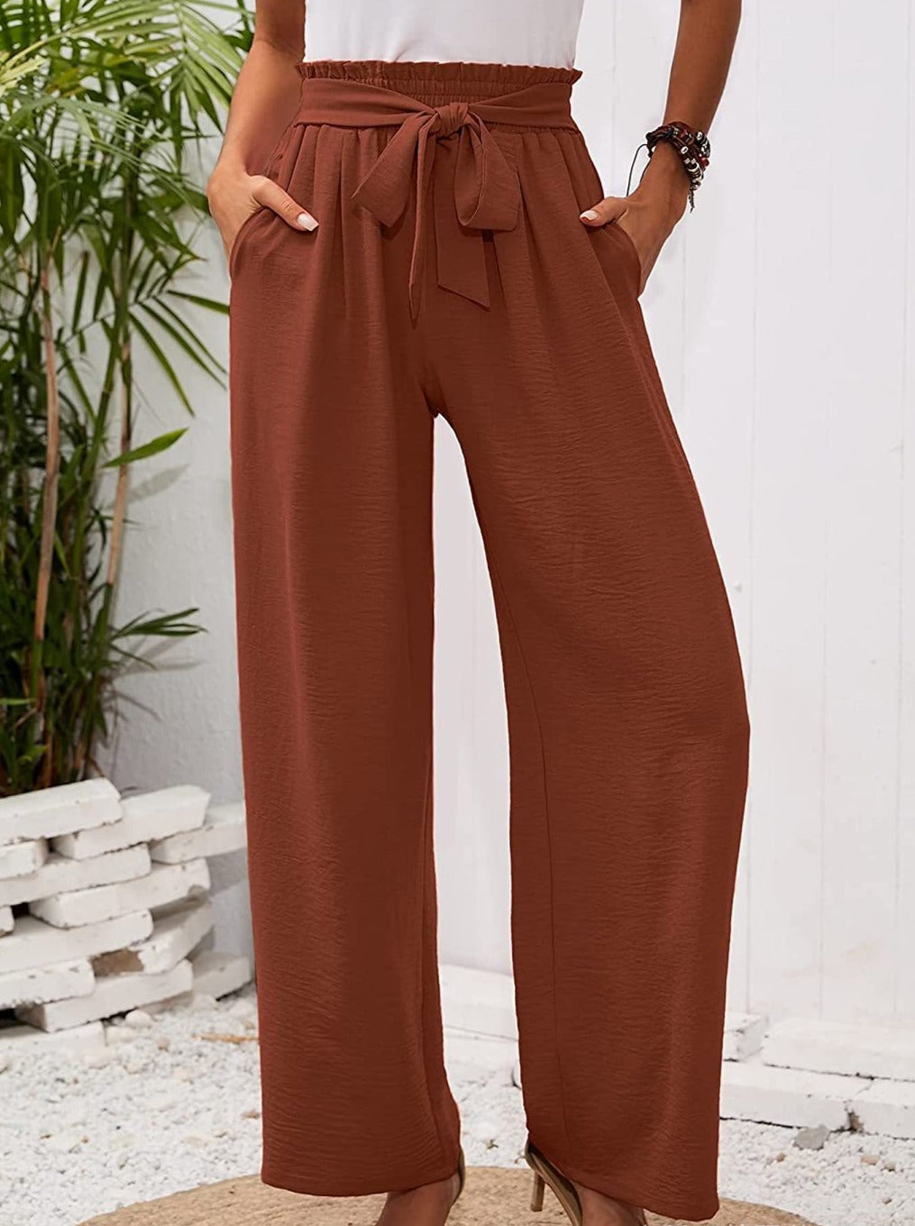 Wide-leg pants-D118
