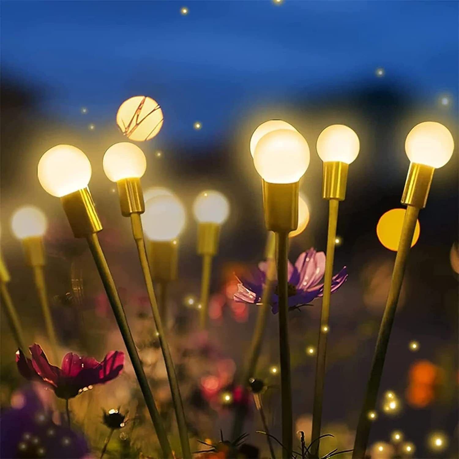 LED solar air-powered Firefly floor lamp outdoor waterproof colored lamp courtyard garden decorative lawn lamp
