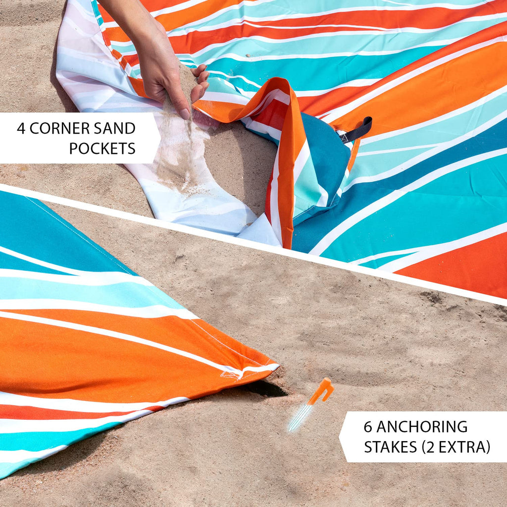 Extra large portable beach mat-D248