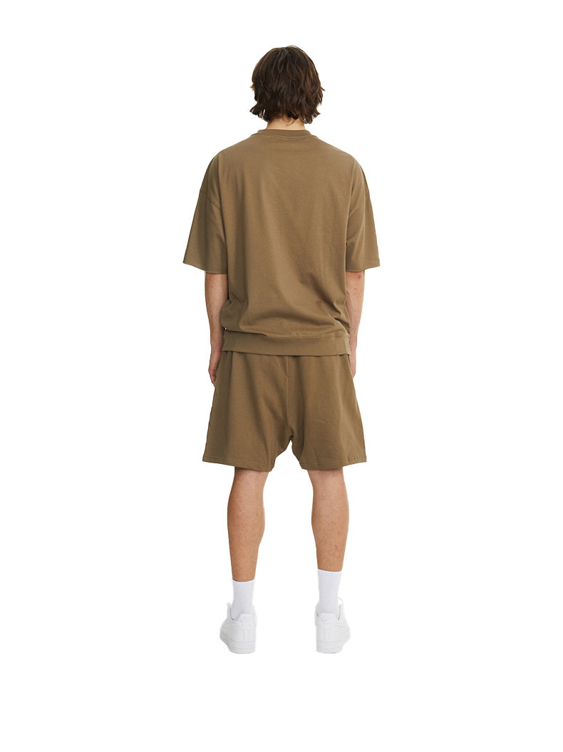 Solid color drawstring shorts-C11