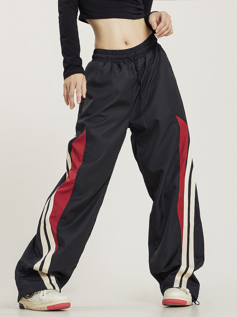 oversize pants with stitching lines-D31