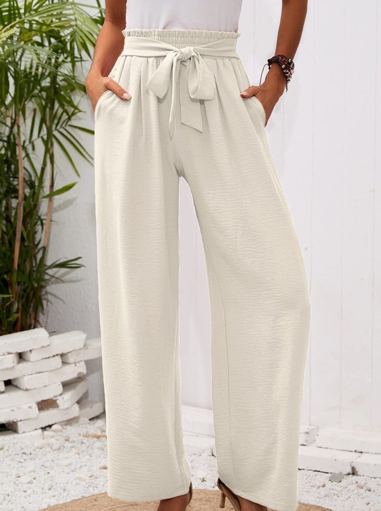 Wide-leg pants-D118