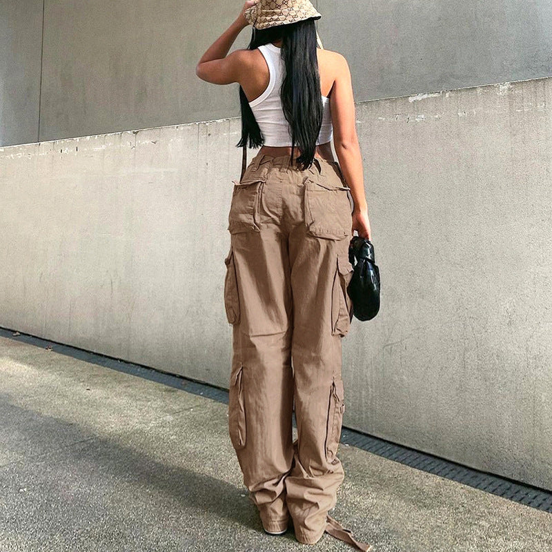 High-waisted overalls-D168