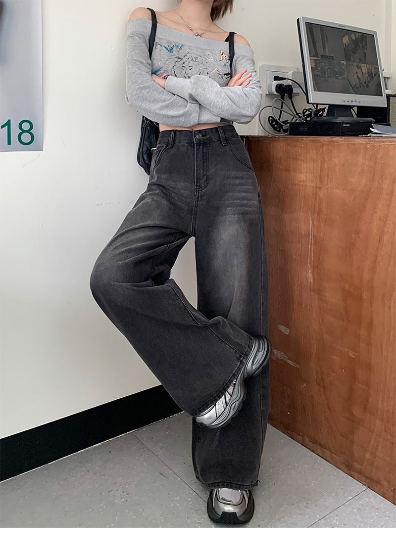 Basic baggy jeans-D812