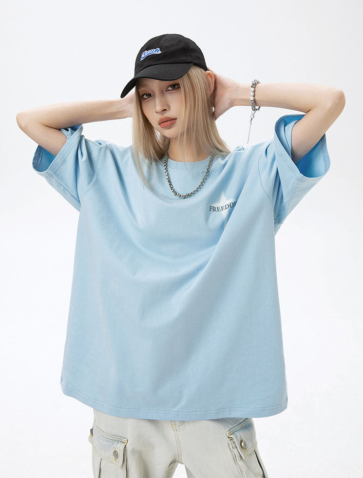 Cross print TEE-D712