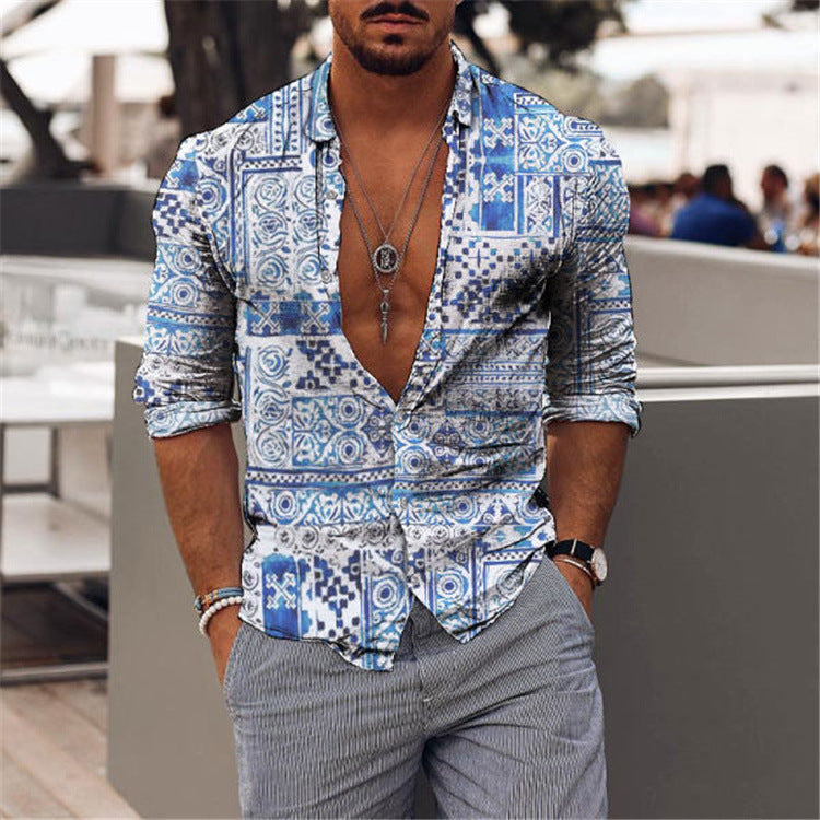 Patterned shirt-D205
