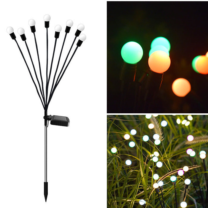 LED solar air-powered Firefly floor lamp outdoor waterproof colored lamp courtyard garden decorative lawn lamp