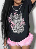 Angel Fortune printed TEE-D563
