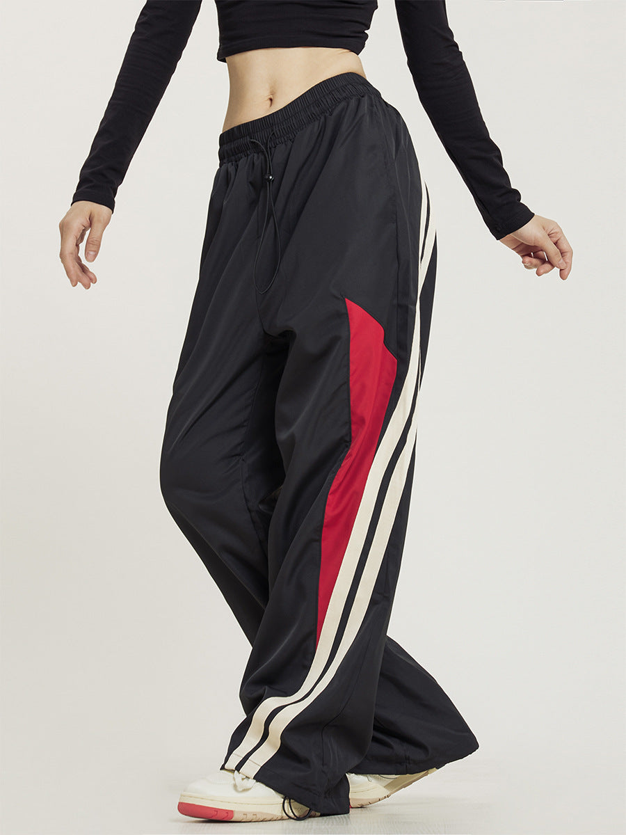 oversize pants with stitching lines-D31