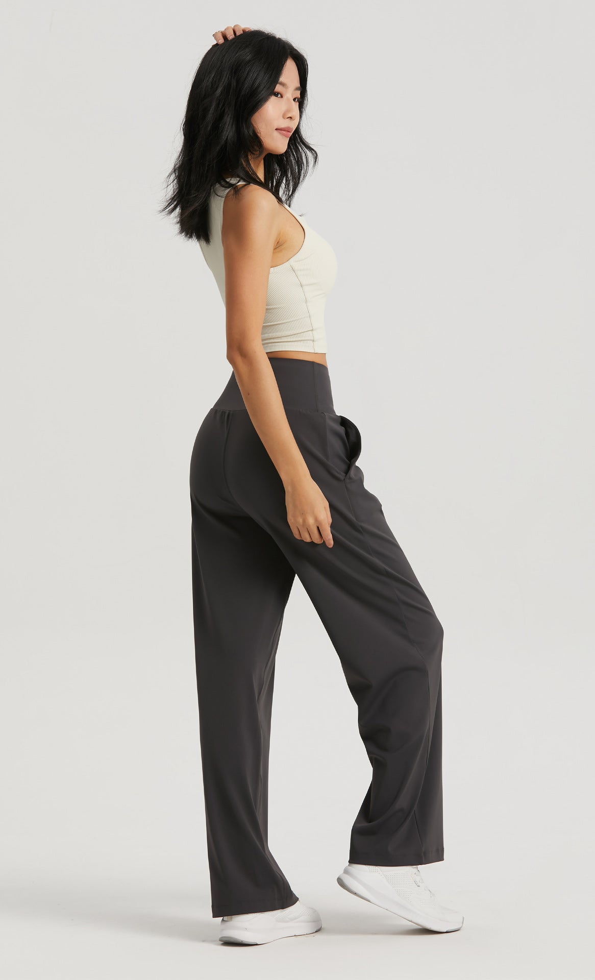 Straight-leg yoga pants-D115