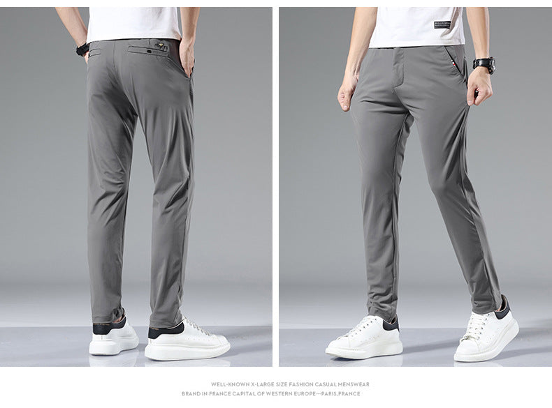 Ice Silk Straight Pants-D210