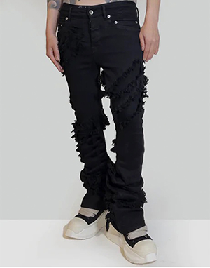 Design fringe jeans-D463