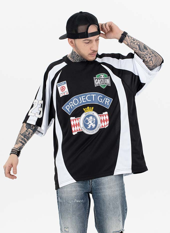 Retro polo football jersey-D356