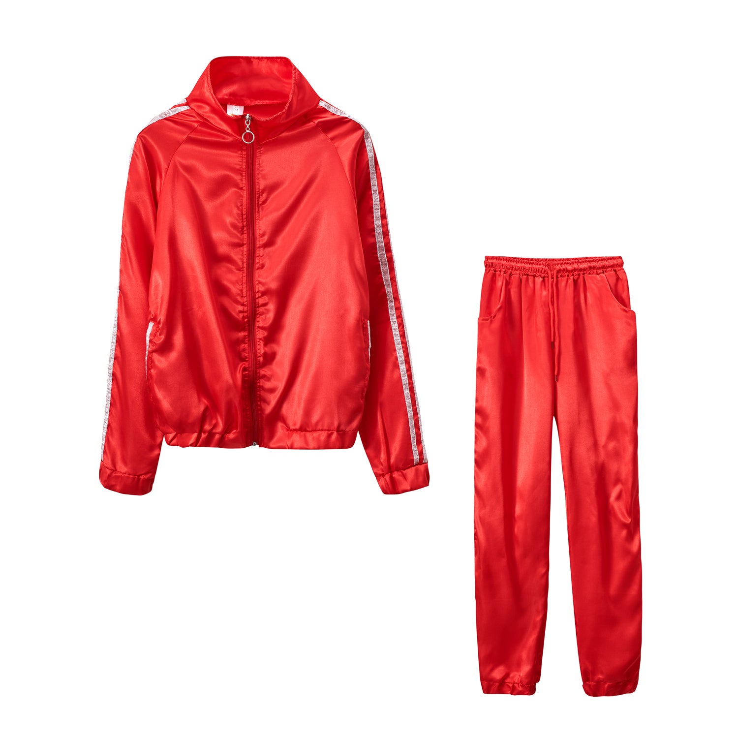 Zipper sports suit-D471