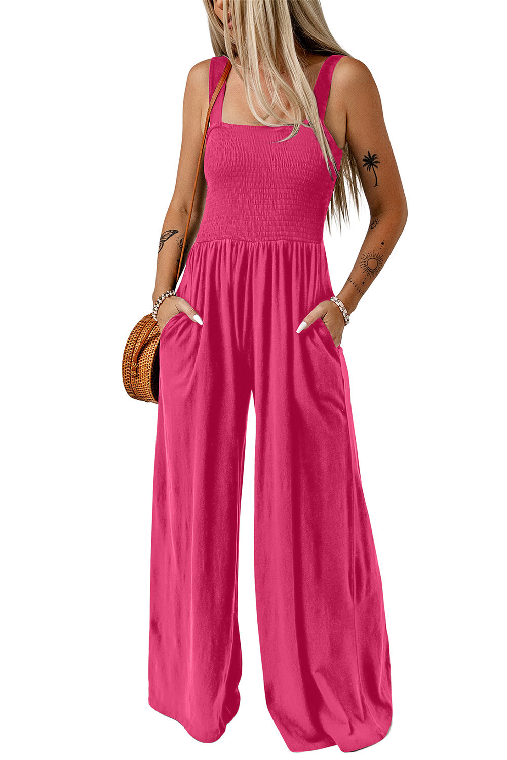 One-piece vest pants-D324