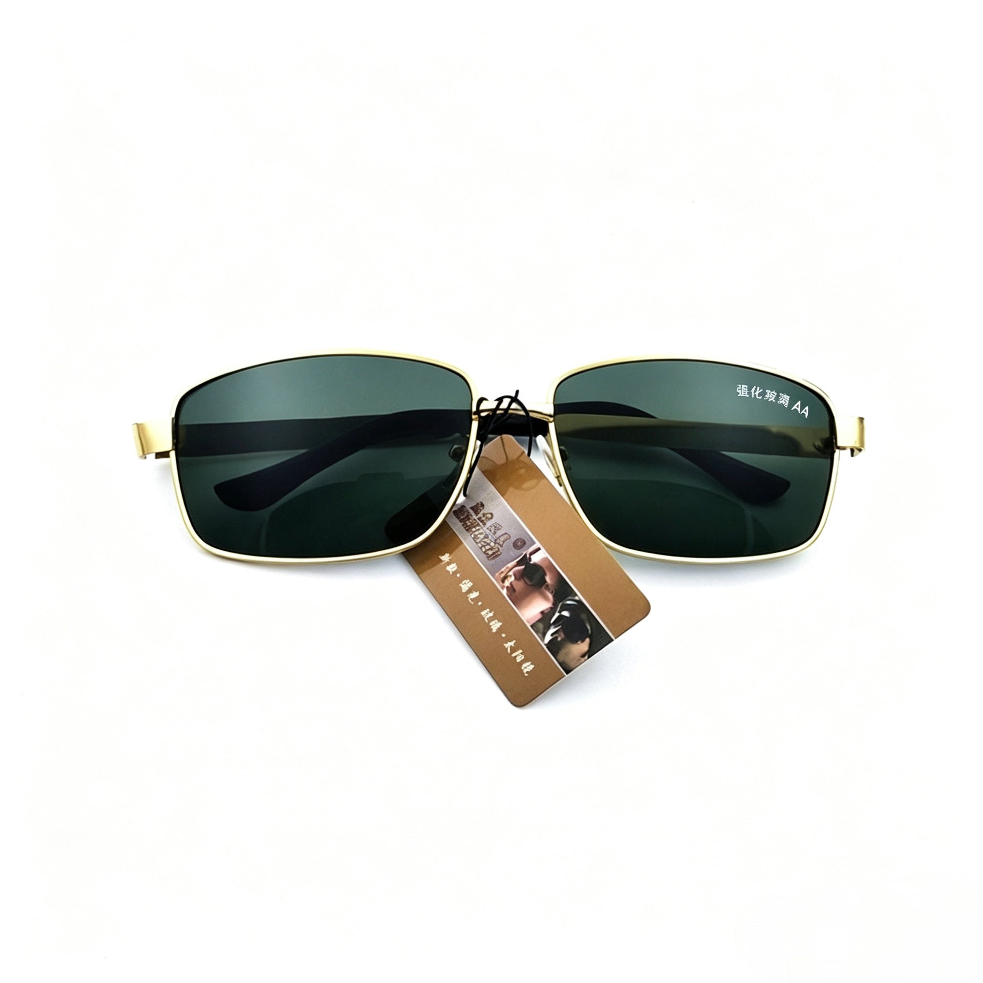 Reinforced glass single beam square sunglasses wholesale driver driving sunglasses anti-Sun cycling men's sunglasses