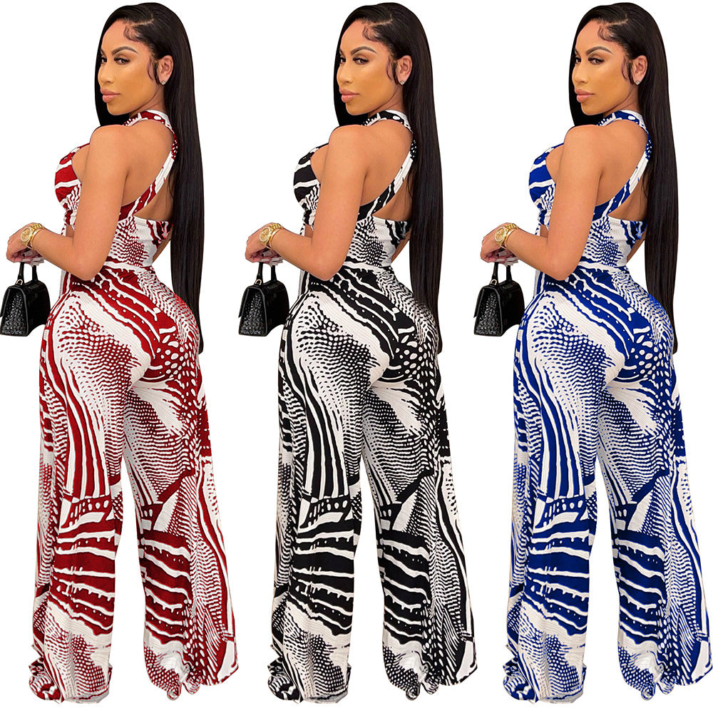 Sexy print suit-D841