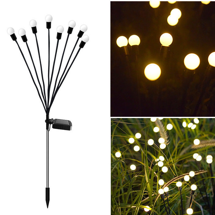 LED solar air-powered Firefly floor lamp outdoor waterproof colored lamp courtyard garden decorative lawn lamp