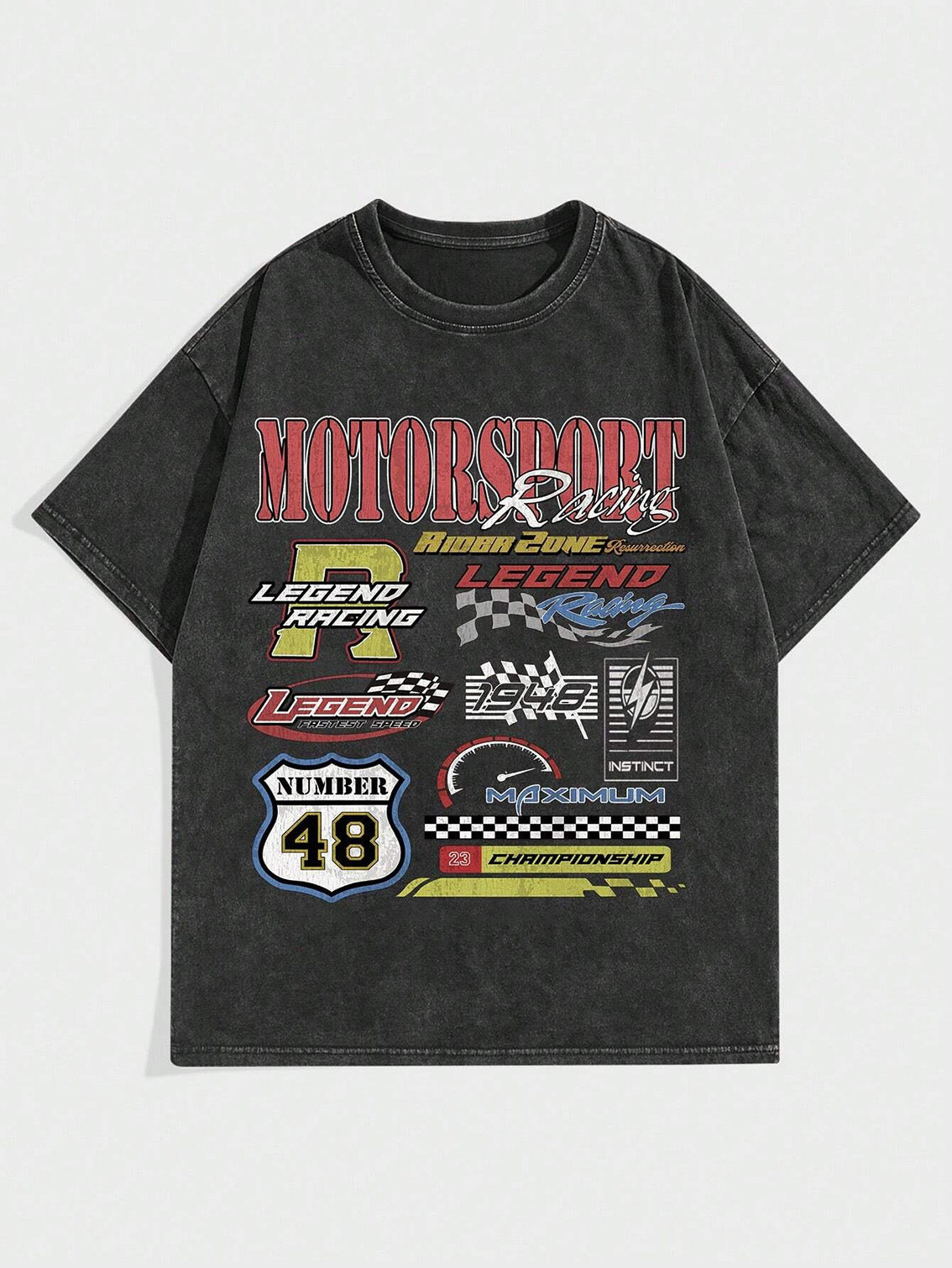 Lettering Drop Shoulder TEE-D171