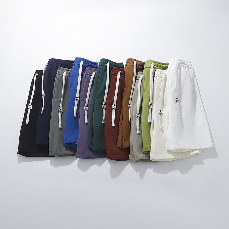 Basic drawstring shorts-D690