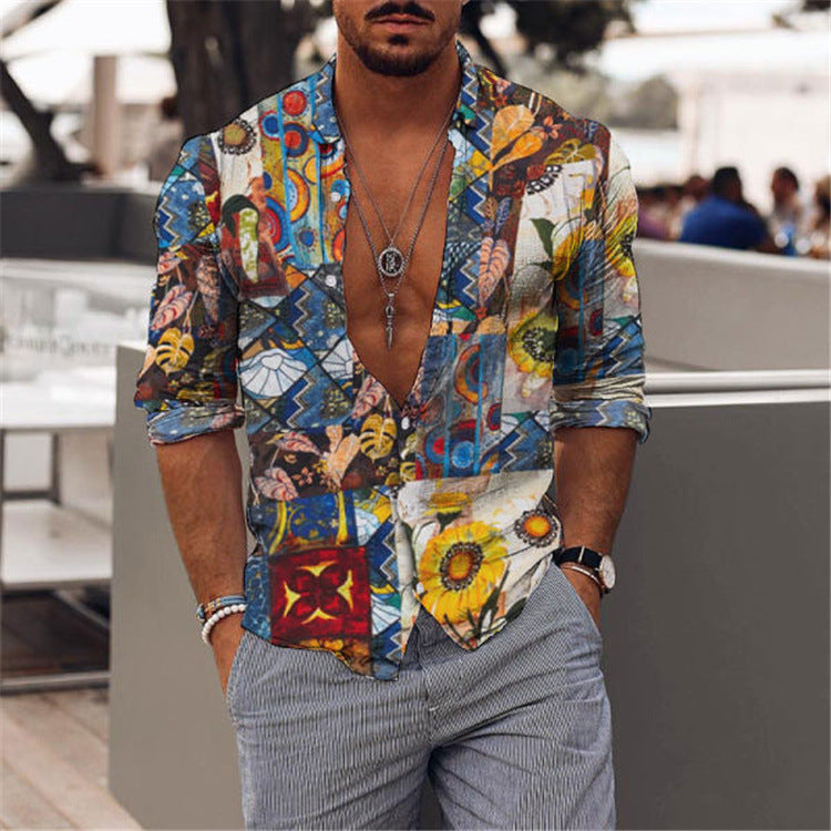 Patterned shirt-D205