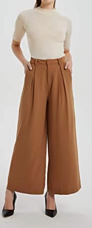 Casual wide-leg pants-D121