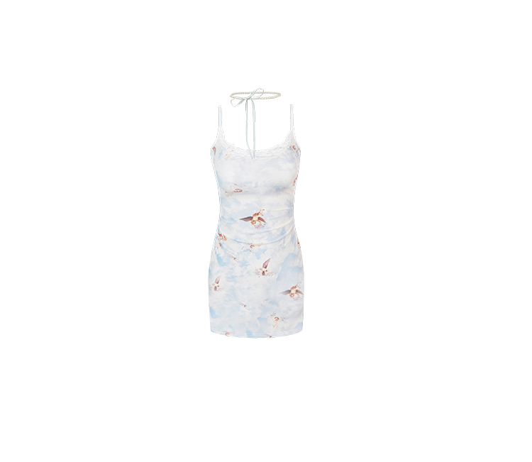 Gauze slip dress-D425