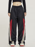 oversize pants with stitching lines-D31