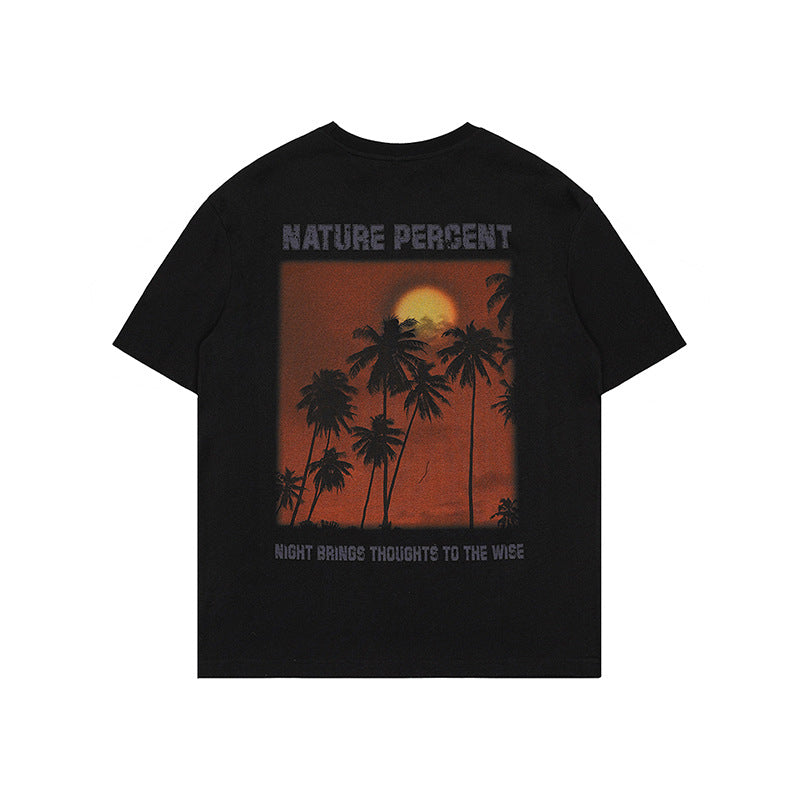 Sunset print tee-D498